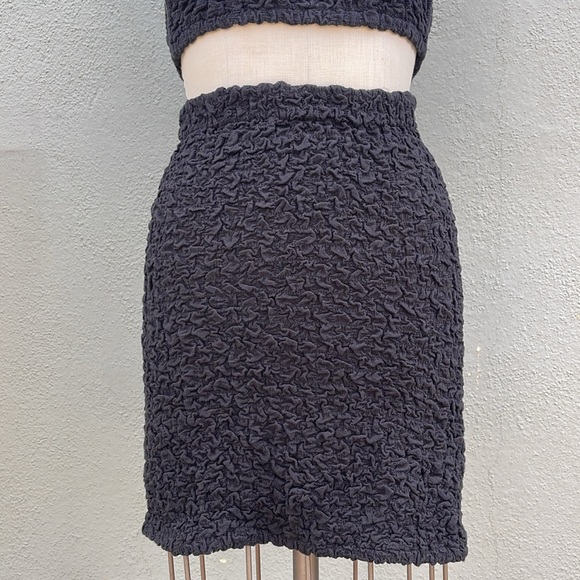 Free People Apple Of My Eye Black Mini Skirt Set - Picture 5 of 9